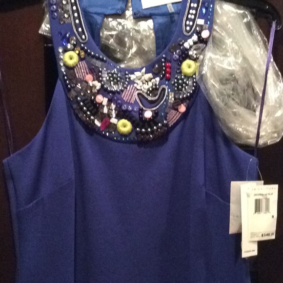 Trina Turk royal blue stretch dress, bling, sequin, 8, nwt - Picture 4 of 7